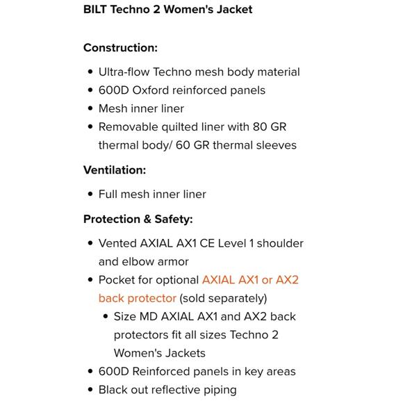 W's BILT Techno 2 Moto Jacket - Picture 6 of 13